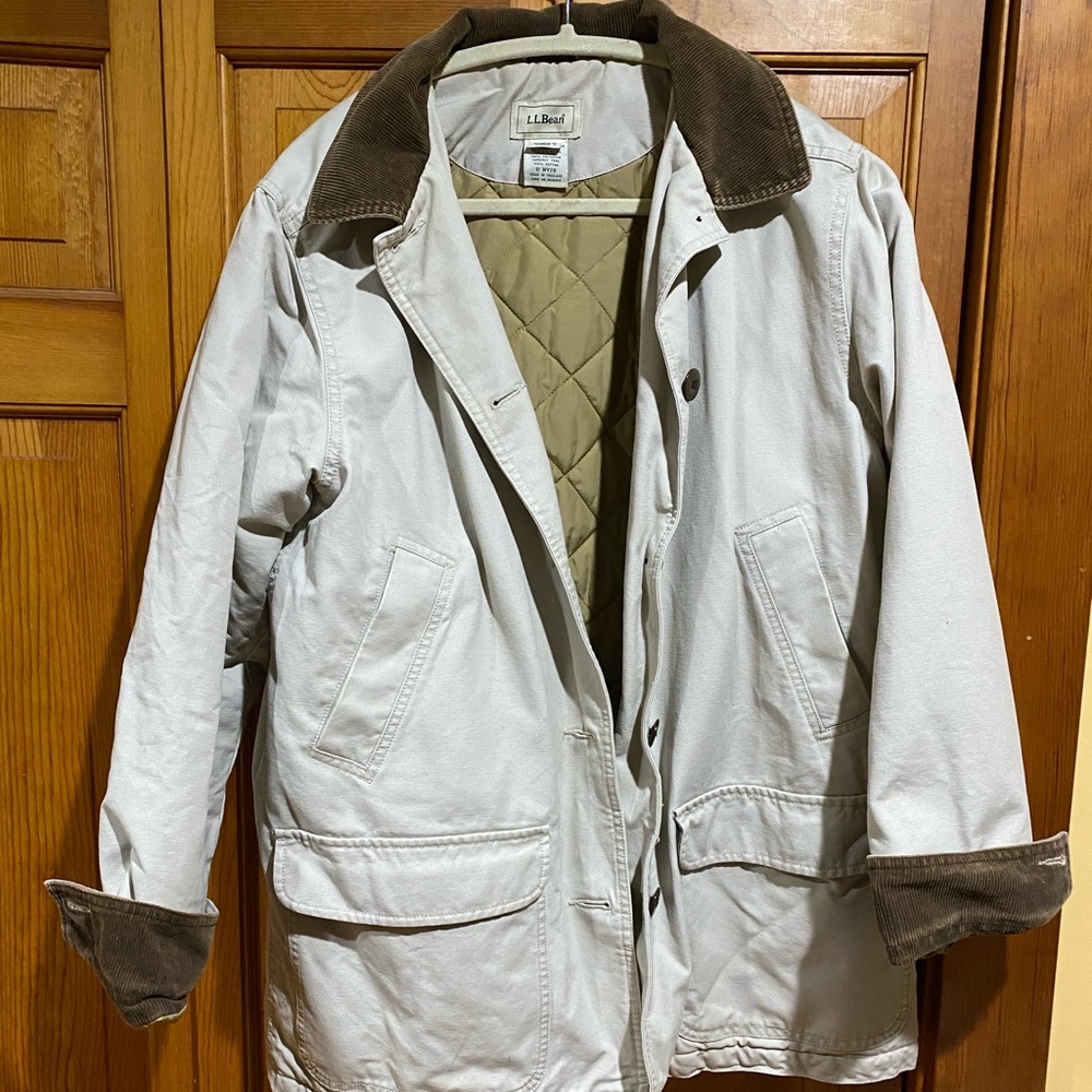 L.L.BEAN BEIGE CHORE COAT